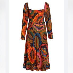 FARM Rio  Printed Midi Dress